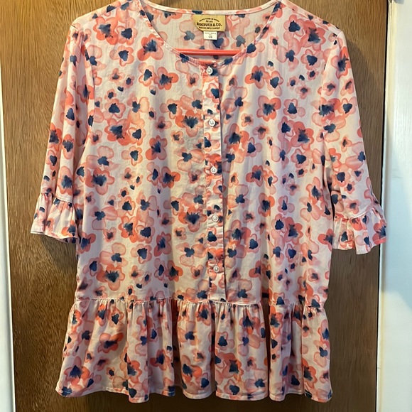 Roebuck & Co. Heritage Supply Company Woman’s Top Sz L/G - Picture 1 of 8